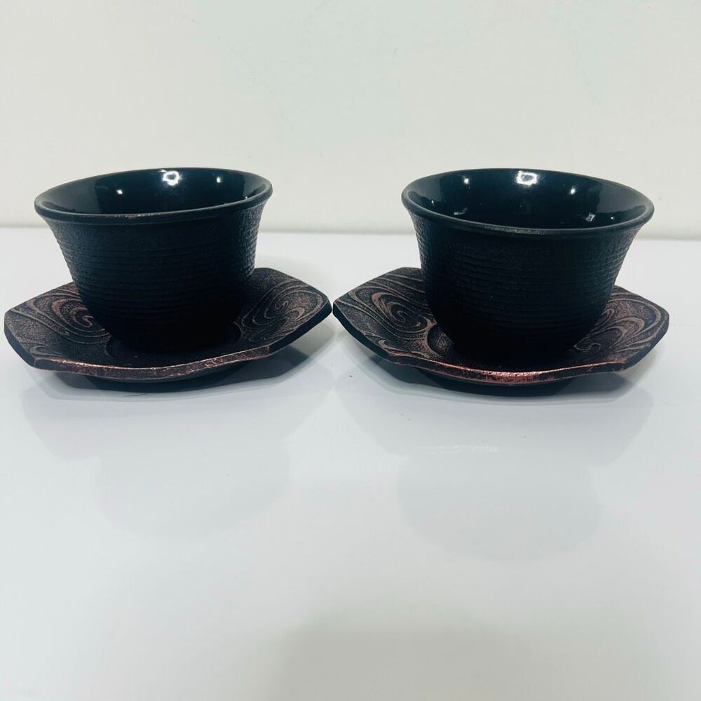 Teavana Vintage Tea Cup Saucer Set Cast Iron